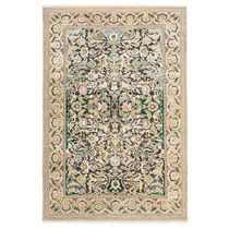 Traditional rug / patterned / wool / silk