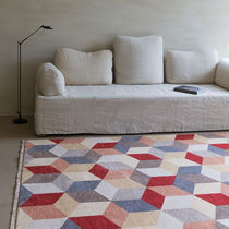 Contemporary rug / geometric / wool / rectangular