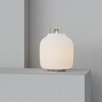 Portable lamp / aluminum / opalescent glass...