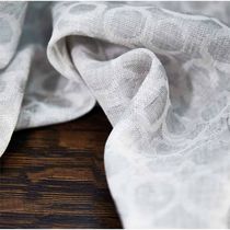 Geometric pattern sheer curtain fabric /...