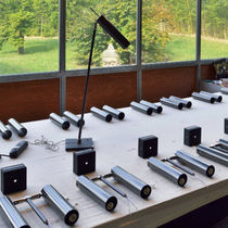 Table lamp / contemporary / nickel / carbon...