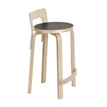 Contemporary bar chair / upholstered / with...