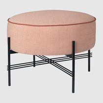 Contemporary pouf / fabric / round / rectangular