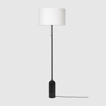 Floor lamp / contemporary / fabric / marble