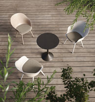Contemporary chair / upholstered / plastic...
