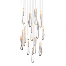 Pendant lamp / glass / contemporary / adjustable