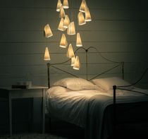 Pendant lamp / contemporary / borosilicate...