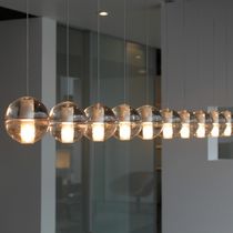 Pendant lamp / glass / contemporary / orientable