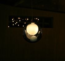 Pendant lamp / contemporary / copper / glass