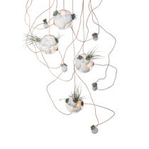 Pendant lamp / contemporary / copper / blown...