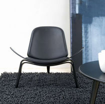 Contemporary armchair / leather / by Hans...