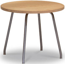 Contemporary coffee table / wooden / round...