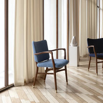Contemporary chair / fabric / leather /...