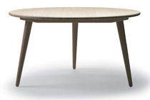 Contemporary coffee table / wooden / oval...