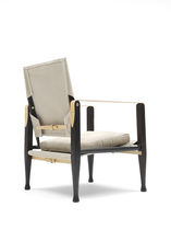 Contemporary armchair / canvas