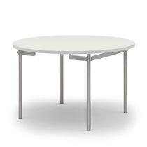 Contemporary table / wooden / round / by...