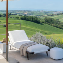 Contemporary sun lounger / fabric / aluminum...