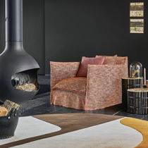 Contemporary armchair / fabric / cushion...