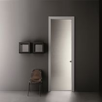 Indoor door / pocket / glass / aluminum