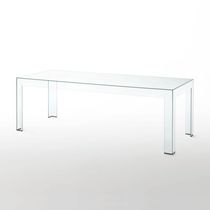 Contemporary dining table / glass / rectangular...