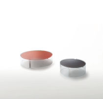 Contemporary coffee table / glass / round...