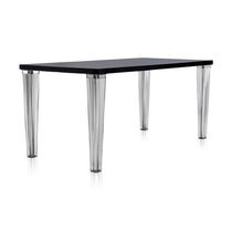 Contemporary dining table / glass / polyester...