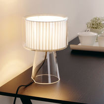 Table lamp / glass / blown glass / cotton
