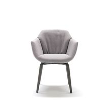 Contemporary chair / fabric / leather /...