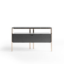 Contemporary chest of drawers / oak / matte...