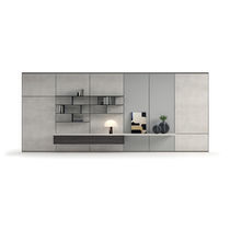 Contemporary living room wall unit / melamine...