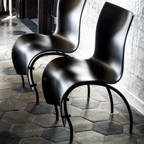 Contemporary chair / beech / molded plywood...