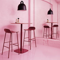 Contemporary bar stool / oak / walnut /...