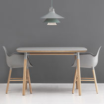 Contemporary table / oak / linoleum / rectangular