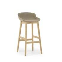 Contemporary bar stool / leather / fabric...
