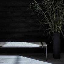 Contemporary bench / leather