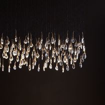 Contemporary chandelier / glass / bronze...