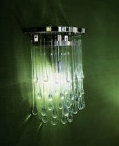 Contemporary wall light / nickel / glass...