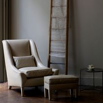Contemporary armchair / velvet / linen /...
