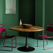 Contemporary dining table / oak / round...