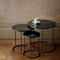 Contemporary nesting tables / glass / steel...