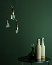 Pendant lamp / contemporary / glass / bronze