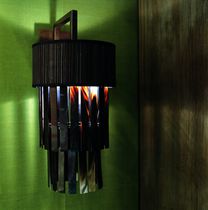 Contemporary wall light / metal / horsehair...