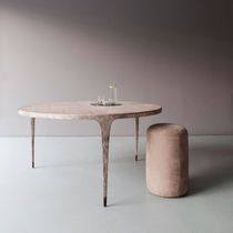 Contemporary dining table / wooden / bronze...