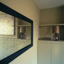 Wall-mounted mirror / contemporary / rectangular