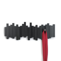 Contemporary coat hook / plastic / multiple