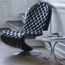 Contemporary office chair / fabric / leather...
