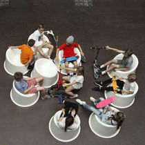 Contemporary stool / ABS / resin base /...