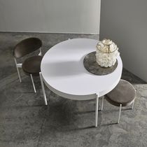 Contemporary dining table / MDF / stainless...