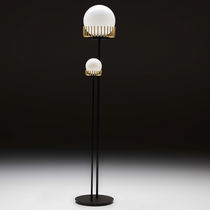 Floor-standing lamp / metal / glass / contemporary