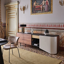 Contemporary sideboard / walnut / MDF /...